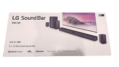 #ad LG SNC4R 4.1 Channel Bluetooth Sound Bar with Rear Surround Speakers New $185.00