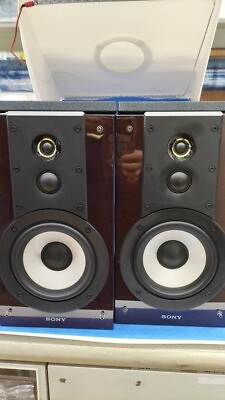 #ad Sony SS HW1 Hires 3 Way 4 Driver Speaker Audio Stereo System Wood Cabinet $415.55
