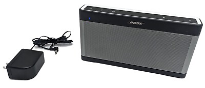 #ad Bose Soundlink Bluetooth Speaker III Model 414255 Silver w Power Supply Tested $149.99