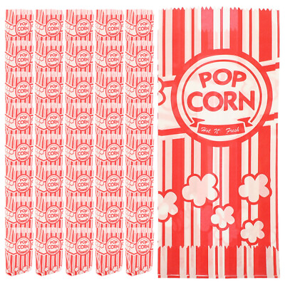 #ad 100pcs Popcorn Paper Bags Treat Containers Gift Bucket Convenient $18.04