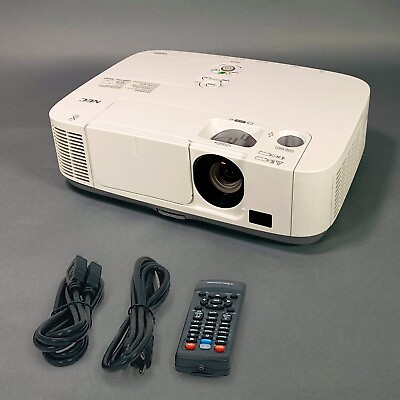#ad 4000 Lumens 3LCD Projector WXGA HD HDMI Less Than 500 Lamp Hours Used w Bundle $151.73