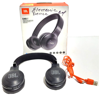 #ad JBL E45BT Wireless On Ear Wireless Headphones Black Bluetooth $25.50