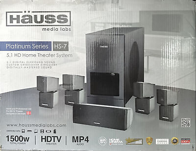 #ad #ad Home Theater 6 speaker system 1500 Watts 5.1 Digital Surround sound cw 500W Sub $160.00