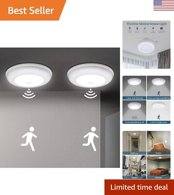 #ad Motion Sensor Closet Lights Battery Operated Wireless Ceiling Light 2 Pack $59.99