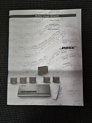 #ad Bose LifeStyle 800 Music System Owners Manual Use Guide Instructions $12.90