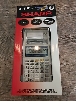 #ad Sharp EL 1611P Printing Calculator With AC Adapter Easy To Read LCD Display $15.50