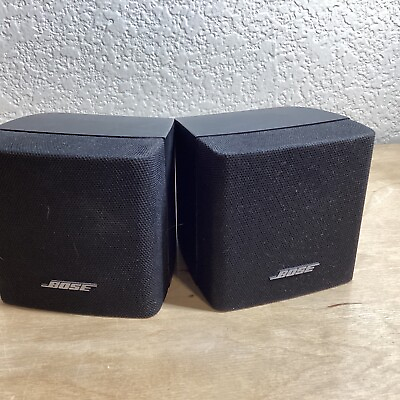 #ad 2 Bose Single Cube Speakers Acoustimass Lifestyle Mountable Satellite Surround $59.99