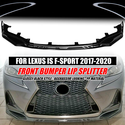 #ad Gloss Front Bumper Lip Splitter For LEXUS IS200t IS300 IS350 F Sport 2017 20 $68.99