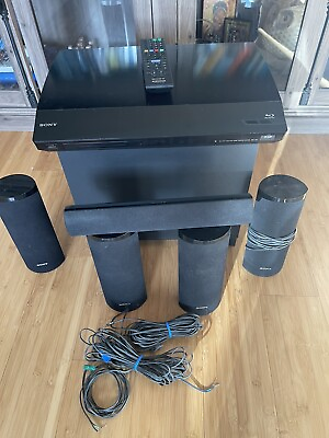 #ad Sony BDV T58 Blu ray DVD Home Theater System Works With Remote And Subwoofer $250.00