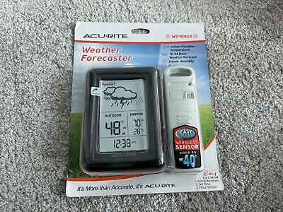 #ad AcuRite Digital Home Weather Forecaster Wireless Indoor Outdoor Temp Humidity $24.99