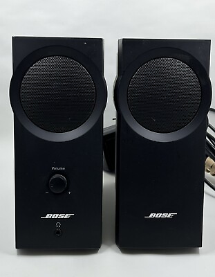 #ad BOSE Companion 2 Multi Media Speaker System with Cords Black Tested $38.00