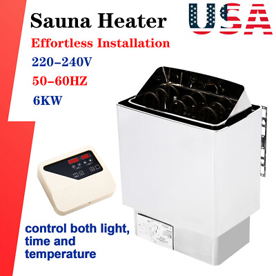 #ad 6KW Sauna Heater Stove Dry Sauna Stove 220V External Control $378.90