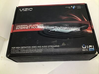 #ad Vizio Universal HD Wireless Internet Router Black Untested No Cables $18.80