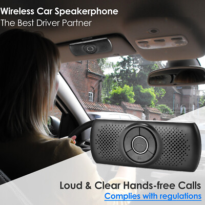 #ad Wireless Bluetooth Car Kit Set Handsfree Smartphone Multipoint Sun Visor Speaker $18.99