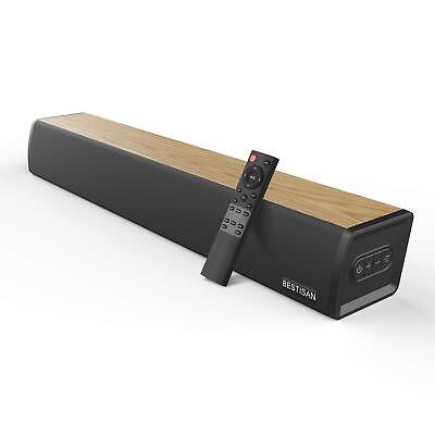 #ad Sound Bar BESTISAN 60 Watt Sound Bars for TV with Unique Oak Finish Design ... $57.75