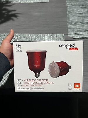 #ad New In Box Sengled Pulse wireless JBL speaker with LED lights Red SEALED $30.00