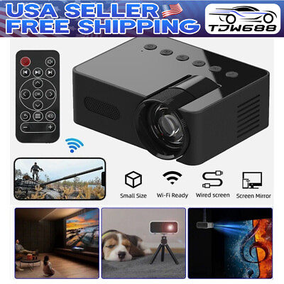 #ad Portable Home Theater LCD Projector Mini Projector LED HD 1080P WIFI Home Cinema $31.75