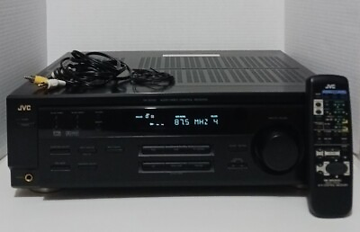 #ad JVC RX 6018V Audio Video Receiver With Remote amp; AV Cables Bundle Tested Working $79.20