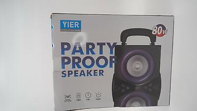 #ad YIER Bluetooth Speakers Portable Speaker 100dB Loud Subwoofer 80w Tested Used $40.49
