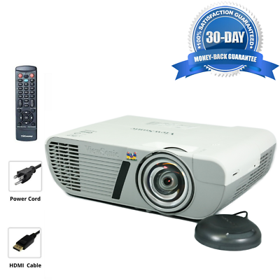 #ad 3500 ANSI DLP Projector Short Throw for Home Theater Games Full HD 3D HDMI 1080p $255.34