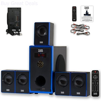 #ad Home Theater Surround Sound Audio Speaker System Powered Sub TV Pc MP3 $126.98