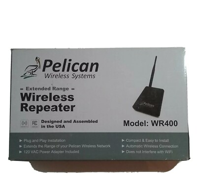 #ad Pelican Wireless Systems WR400 Wireless Extended Range Repeater $99.00