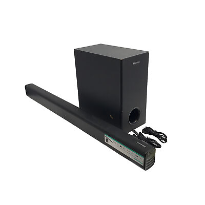 #ad Hisense HS218 2.1 Channel Soundbar amp; Wireless Subwoofer Black #D7012 $79.98