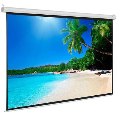 #ad 100quot; 4:3 Manual Projector Screen for Home Theater 160 Degrees Viewing Angle $49.99