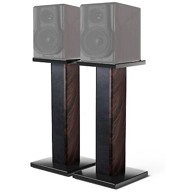 #ad MAYQMAY 23.6 Inch 60cm Wood Speaker Stands for Home Cinema HiFi Desktop and Sat $101.96
