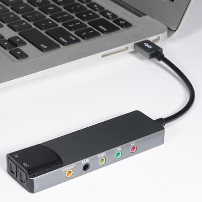 #ad USB Sound Card 7.1 5.1 Channel External Audio Card SPDIF Optical for PC Compute $11.20
