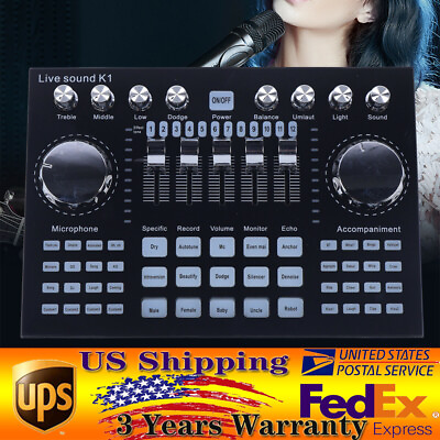 #ad Voice Changer Sound Live Sound Card for Live Streaming Audio Mixer Broadcast USA $39.90