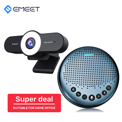 #ad Webcam Ring Light 1080P HD 60FPS Autofocus W Bluetooth Speakerphone Conference $179.98