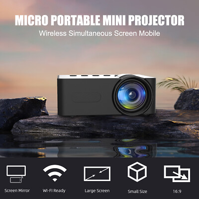 #ad Mini Projector 3D LED Mini WiFi Video Home Theater Cinema For IOS Android System $34.99