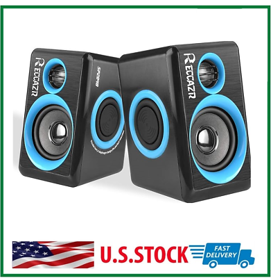 #ad Gaming Speakers 6x9 PC Surround Sound System Loud Deep Bass USB Desktop Computer $28.99