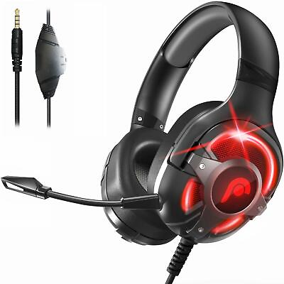 #ad Fosmon Gaming Headset with Detachable Microphone 50mm NdFeb Magnetic Driver $20.99