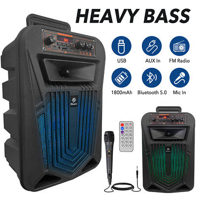 #ad Wireless Portable FM Bluetooth Speaker Subwoofer Heavy Bass Sound Party Karaoke $37.99