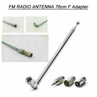 #ad For Bose Wave Radio FM F Type Telescopic Aerial Antenna w TV 3.5mm Adapter 75Ohm $6.73