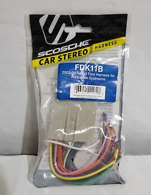 #ad #ad Scosche Car Stereo Harness FDK11B 2003 08 Ford harness for Audiophile $9.99