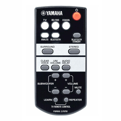 #ad New FSR66 For Yamaha Sound Bar Remote Control for ATS 1030 YAS 103 ZJ787500 $6.91
