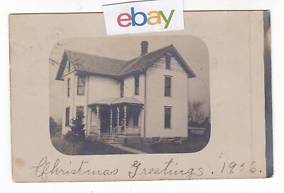 #ad 1906 RPPC KEOTA IOWA PIONEER HOME PORCH VINTAGE POSTCARD IA NEW BOSTON ILLINOIS $11.99