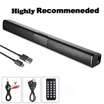 #ad Home Surround Soundbar Wired Wireless Bluetooth Sound Bar For Pc Theater Tv $88.48