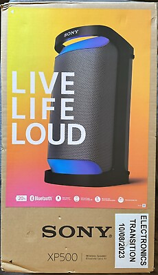 #ad New Sony X Series SRSXP500 Portable Bluetooth Wireless Party and Karaoke Speaker $244.88