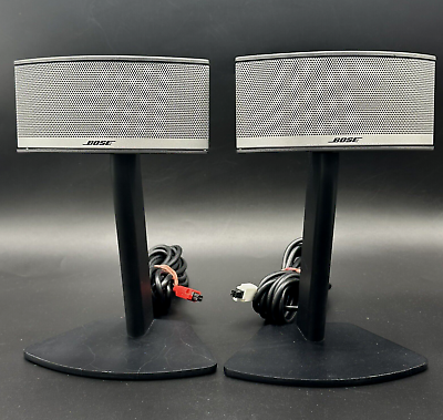 #ad BOSE Companion 5 Multimedia Speaker System w STANDS LEFT RIGHT SPEAKERS TESTED C $119.97