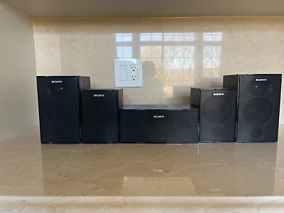 #ad Lot of 5 Sony Surround Sound Speakers 2 SS MSP7000 2 SS SRP7000 1 SS CNP900 $80.00