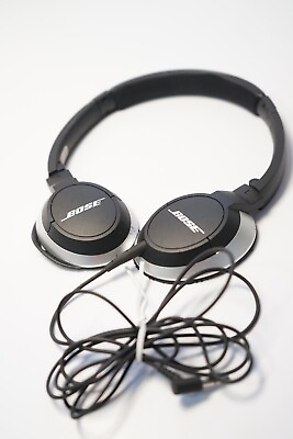 #ad Bose OE2 Headband Headphones Black Silver On Ear Wired 3.5mm Headphone Jack $24.99