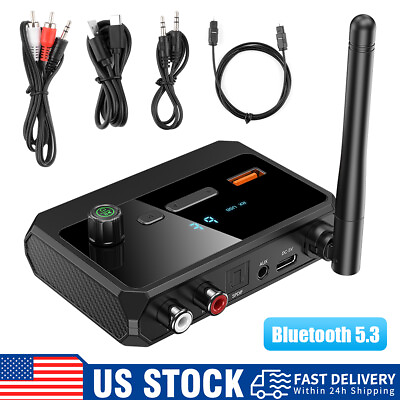 #ad Wireless Bluetooth 5.3 Audio Receiver Music Adapter AUX U Disk RCA For TV Home $18.99