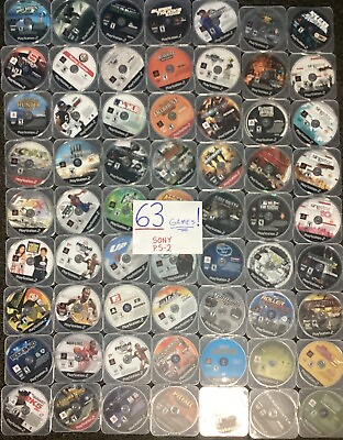 #ad SONY PS2 Games Bundle Lot 63 Games FREE SHIPPING $188.99