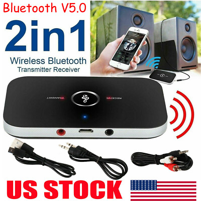 #ad Bluetooth 5.0 Transmitter amp; Receiver Wireless AVRCP Home TV Stereo Audio Adapter $11.49