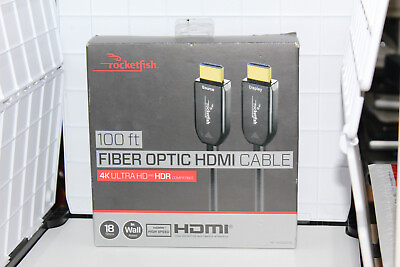 #ad Brand new Rocketfish RF HG100F18 100ft Fiber Optic HDMI Cable $127.46