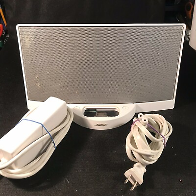 #ad White Bose Sound Dock Digital Music System w AC Cord Tested and Working $59.99